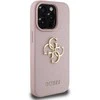 Guess PU Grained 4G Metal Logo Apple iPhone 15 Pro dėklas telefonui rožinės spalvos