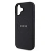 Guess GUHMP16SPGHSMMK Apple iPhone 16 6.1″ juodos spalvos kietas dėklas Grained Gold Ring MagSafe