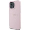 Apple iPhone 16 Pro Guess Grained Ring MagSafe (GUHMP16LPGHSMMP) dėklas telefonui rožinės spalvos