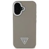 Guess PU Grained Triangle Logo Apple iPhone 16 dėklas telefonui rudos spalvos
