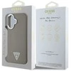 Guess PU Grained Triangle Logo Apple iPhone 16 dėklas telefonui rudos spalvos