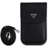 Dėklas Guess PU Grained Triangle Logo Phone Bag juodos spalvos