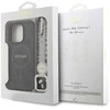 Guess PU Leather 4G Colored Ring Strap MagSafe dėklas skirtas Apple iPhone 16 Pro Max juodos spalvos