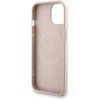 Guess PU Leather 4G Colored Ring Strap MagSafe dėklas skirtas Apple iPhone 14 rožinės spalvos