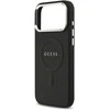 Guess PU Saffiano MagSafe dėklas skirtas iPhone 17 Pro Max juodos spalvos