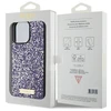 Dėklas GUESS GUHCP15LPFGSBSBSBSPP IPHONE 15 PRO 6.1 "PURPLE/PURPLE HARDCASE RHINESTONE METAL LOGO