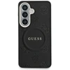 Dėklas Guess Saffiano Peony Embossed Ring MagSafe do Samsung Galaxy S26+ juoda