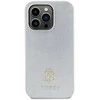 Guess dėklas, skirtas iPhone 15 Plus 6,7 GUHCP15MPS4DGPS sidabrinis HC PU 4G Metal Logo Strass