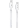 iPEAX TPU CABLE USB-C / USB-C 1.5M, 5A, 100W Baltas