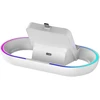 Dėklas iPega P5P02 įkroviklio dokas su RGB, skirtas Playstation Portal nuotolinio grotuvo baltos spalvos