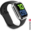 Swissten Išmaniojo laikrodžio Apple 1/2/3/4/5/6/SE silikoninis dirželis, Juodos spalvos, 42/44mm