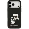 Karl Lagerfeld 3D Rubber Karl and Choupette dėklas skirtas Apple iPhone 17 Pro Max juodos spalvos