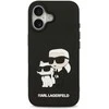 Karl Lagerfeld 3D Rubber Karl and Choupette dėklas skirtas Apple iPhone 17 juodos spalvos