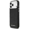 Karl Lagerfeld Grained PU Repeated Logo MagSafe dėklas skirtas Apple iPhone 17 Pro Max juodos spalvos