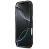 Karl Lagerfeld Grained PU Repeated Logo MagSafe dėklas skirtas Apple iPhone 17 Pro juodos spalvos