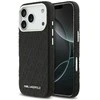 Karl Lagerfeld Grained PU Repeated Logo MagSafe dėklas skirtas Apple iPhone 17 Pro juodos spalvos