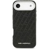 Karl Lagerfeld Grained PU Repeated Logo MagSafe dėklas skirtas Apple iPhone Air juodos spalvos