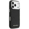 Karl Lagerfeld Grained PU Repeated Logo MagSafe dėklas skirtas Apple iPhone 17 Pro juodos spalvos