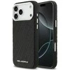Karl Lagerfeld Grained PU Repeated Logo MagSafe dėklas skirtas Apple iPhone 17 Pro Max juodos spalvos