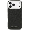 Karl Lagerfeld Grained PU Repeated Logo MagSafe dėklas skirtas Apple iPhone 17 Pro Max juodos spalvos