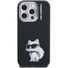 Karl Lagerfeld IML Aquarelle Choupette dėklas Apple iPhone 15 Pro Max juodos spalvos