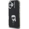 Karl Lagerfeld IML Aquarelle Karl dėklas Apple iPhone 16 juodos spalvos