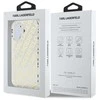 Karl Lagerfeld IML Electroplated Repeated Logo Apple iPhone 16 dėklas telefonui aukso spalvos
