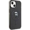 Karl Lagerfeld KLHMP15SHFCKNOK Apple iPhone 15/ 14 / 13 6.1″ juodos spalvos kietas dėklas IML Ikonik MagSafe