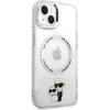 Karl Lagerfeld IML Karl and Choupette MagSafe dėklas telefonui Apple iPhone 15 skaidrus