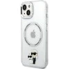 Karl Lagerfeld IML Karl and Choupette MagSafe dėklas telefonui Apple iPhone 15 skaidrus