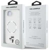 Karl Lagerfeld IML Karl and Choupette MagSafe dėklas skirtas Apple iPhone 16e skaidrus