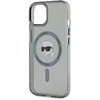 Karl Lagerfeld KLHMP15SHLSKIK Apple iPhone 15 6.1″ juodos spalvos kietas dėklas IML Metal Karl Head MagSafe