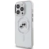 Karl Lagerfeld IML K&CH Heads Metal Frame MagSafe dėklas telefonui Apple iPhone 15 Pro skaidrus