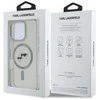 Karl Lagerfeld KLHMP16XHLSKCK Apple iPhone 16 Pro Max 6.9″ juodos spalvos kietas dėklas IML Metal Karl&Choupette H
