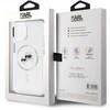 Karl Lagerfeld KLHMP14SHLSKCH Apple iPhone 14 6.1" dėklas telefonui baltos spalvos IML Metal Karl&Choupette Head MagSafe