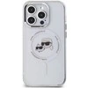 Karl Lagerfeld KLHMP15XHLSKCH Apple iPhone 15 Pro Max 6.7″ baltos spalvos kietas dėklas IML Metal Karl&Choupette