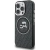 Karl Lagerfeld IML K&CH Heads Repeated Logo MagSafe dėklas Apple iPhone 15 Pro Max juodos spalvos