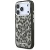 Karl Lagerfeld IML Leopard Pattern MagSafe Dėklas skirtas Apple iPhone 17 Pro rudos spalvos