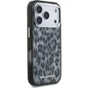 Karl Lagerfeld IML Leopard Pattern MagSafe dėklas skirtas Apple iPhone 17 Pro juodos spalvos