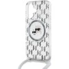 Karl Lagerfeld KLHMP16SHCKCKLCT Apple iPhone 16 6.1" dėklas telefonui skaidrus IML Crossbody Monogram Karl & Choupette Head MagSafe