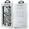 Karl Lagerfeld KLHCP16SHZBPKCCK Apple iPhone 16 6.1″ juodos spalvos kietas dėklas IML Zebra Pattern & Cord