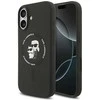 Karl Lagerfeld Liquid Silicone Karl and Choupette MagSafe dėklas skirtas Apple iPhone 17 juodos spalvos