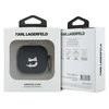 Dėklas Karl Lagerfeld KLA4RUNCHK AirPods 4 cover juodos spalvos silikoninis Choupette Head 3D