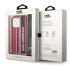 Dėklas Karl Lagerfeld KLHCP14LSTSTP Apple iPhone 14 Pro 6,1″ hardcase rožinės spalvos Color Stripes Strap
