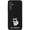 Originalus Karl Lagerfeld kietas silikoninis dėklas su metaliniu smeigtuku KLHCSA35SMHCNPK, skirtas Samsung Galaxy A35, juodas