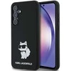Originalus Karl Lagerfeld kietas silikoninis dėklas su metaliniu smeigtuku KLHCSA35SMHCNPK, skirtas Samsung Galaxy A35, juodas