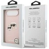 Karl Lagerfeld Liquid Silicone Double Heads MagSafe dėklas skirtas Apple iPhone 17 Air rožinės spalvos