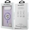 Karl Lagerfeld Liquid Silicone Karl and Choupette MagSafe dėklas skirtas Apple iPhone 17 Air Violetinė