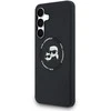Dėklas Karl Lagerfeld Silicone Karl&Choupette Heads MagSafe skirtas Samsung Galaxy S25 FE juodos spalvos