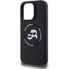 Karl Lagerfeld Liquid Silicone K&CH Heads MagSafe dėklas skirtas Apple iPhone 16 Pro Max juodos spalvos